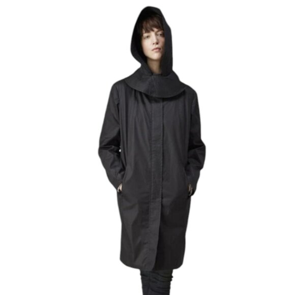 Helmut Lang black hooded trench coat size L - Picture 11 of 13